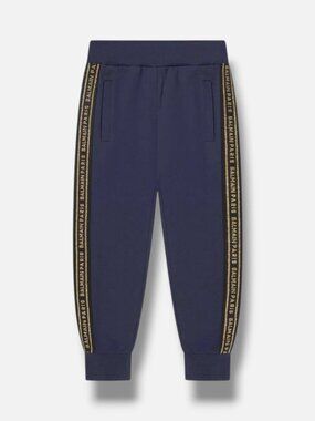 Balmain Kids Boy's Blue Logo Trim Elastic Waist Sweatpants Pants Size 6A